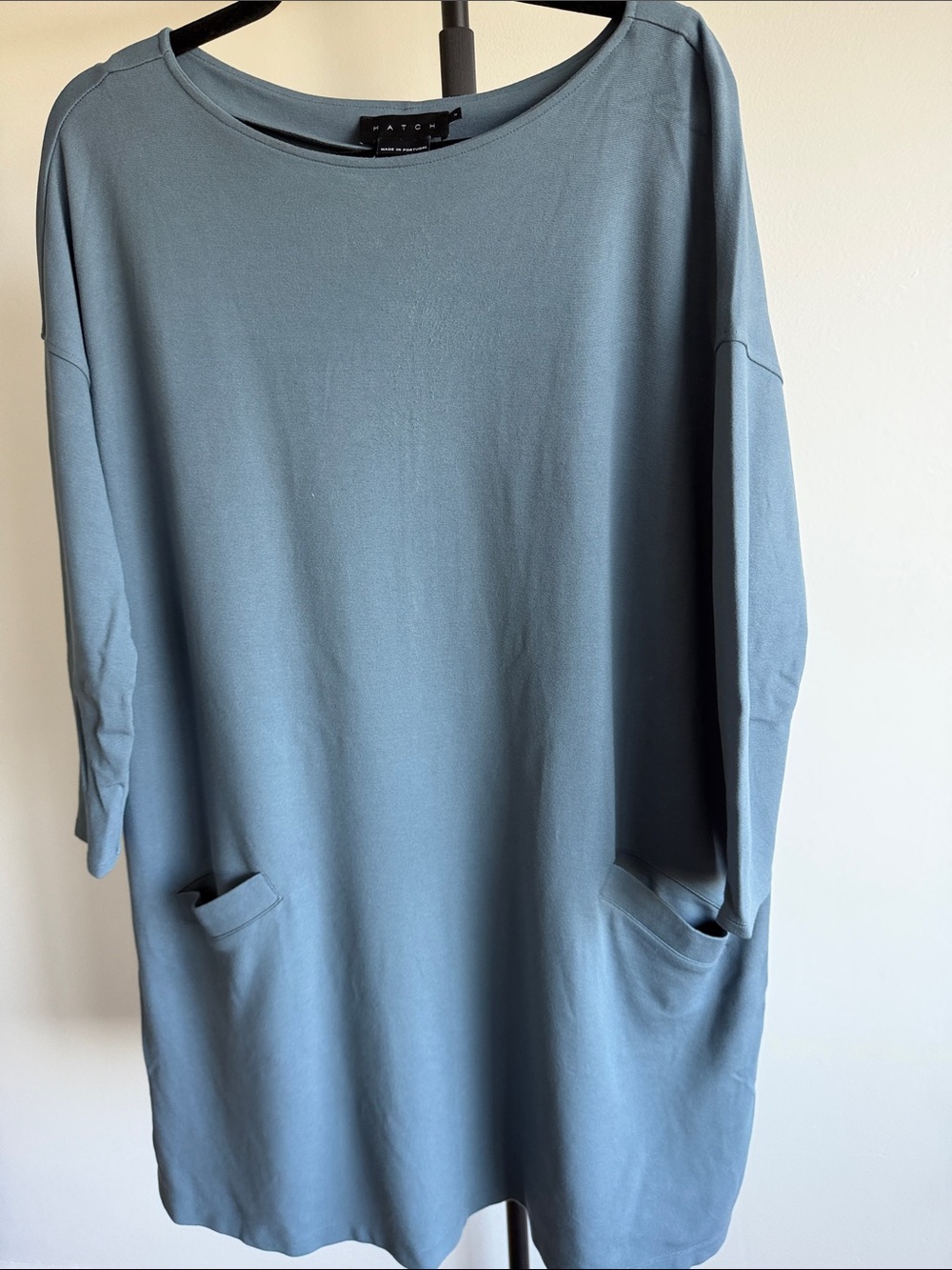 HATCH Maternity Oversized Pocket Dress – Dusty Blue – Size 2 / Medium